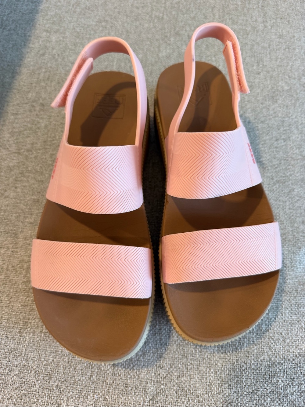 Reef Water Vista Platform Pink/Coral and Tan Platform Sandals read details - Picture 10 of 11